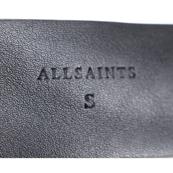 AllSaints BLACK GENUINE LEATHER SUEDE 1.5\
